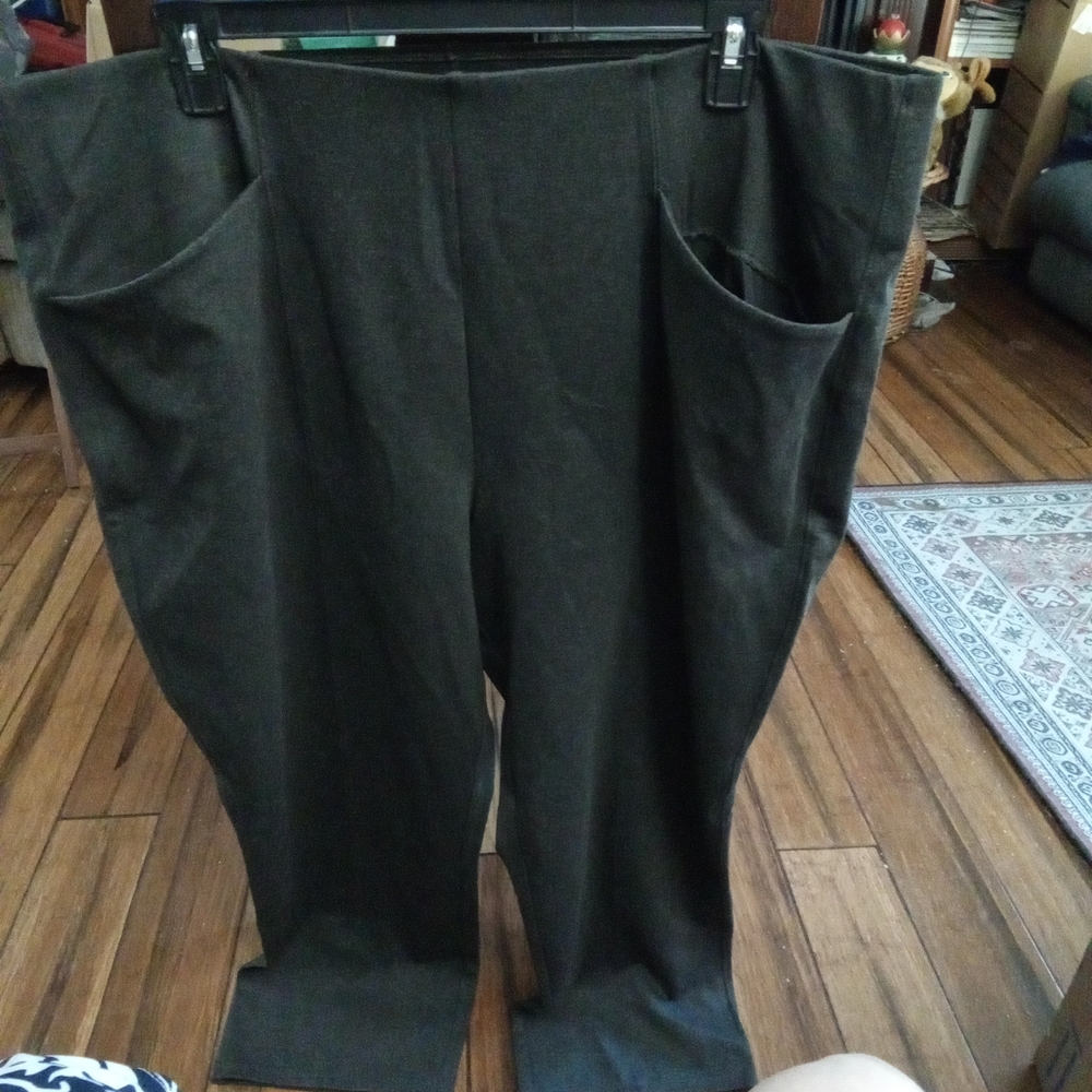 Old Navy Women's Dark Green Straight Leg Pants